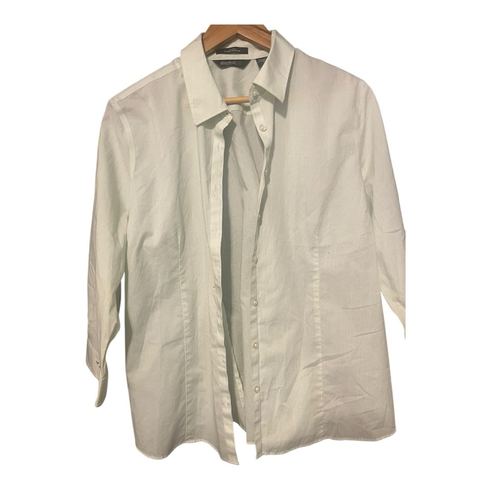 Eddie Bauer Women’s XL Button Down Shirt Bundle Light Green and Pink Stretch - Picture 5 of 10
